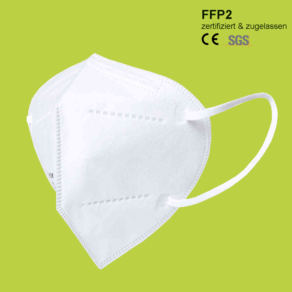FFP2 Maske weiß zertifiziert - mit geringem Atemwiederstand