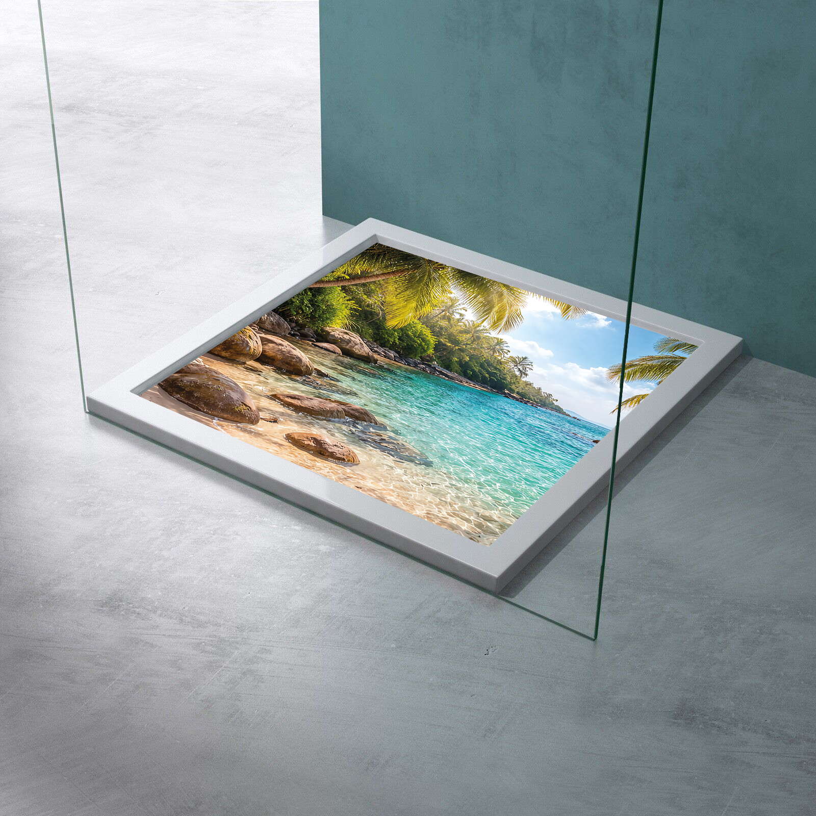 Anti Rutschmatte Motiv "Bucht mit Strand"